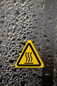 Warning hot drops lab