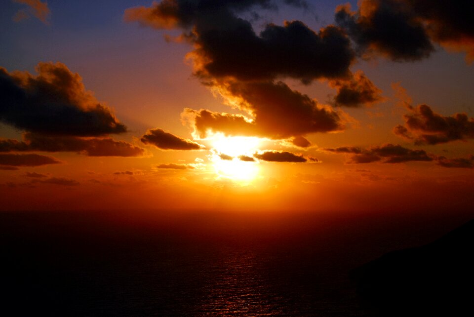 Clouds the sun the rays