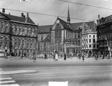 Opbouw Marktplein op Dam, Bestanddeelnr 903-9661
