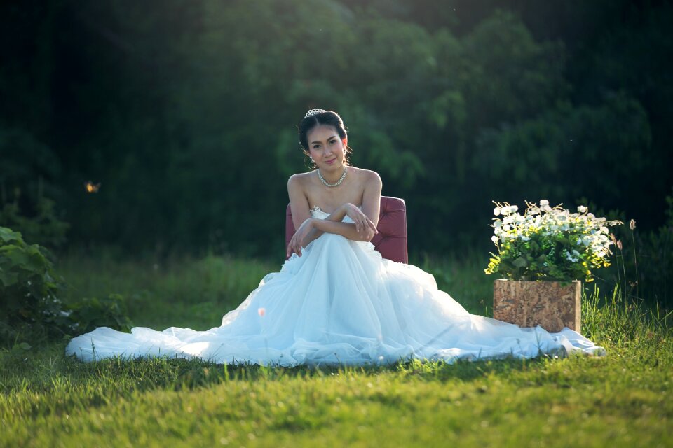 Adult asia wedding dress