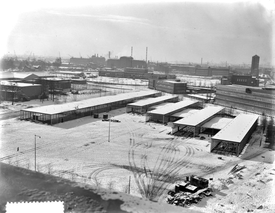 Opbouw E55 in Rotterdam, Bestanddeelnr 906-9807