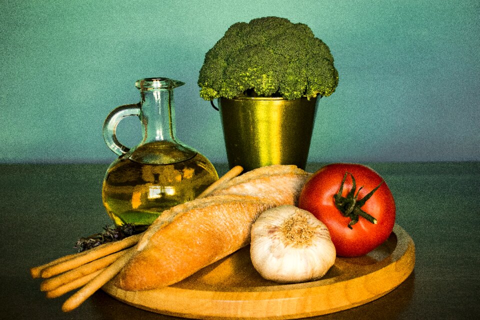 Garlic oil vegetables