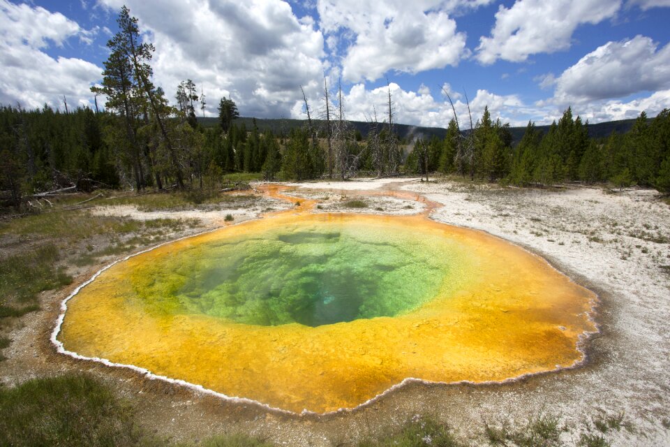 Yellowstone national park morning glory pool