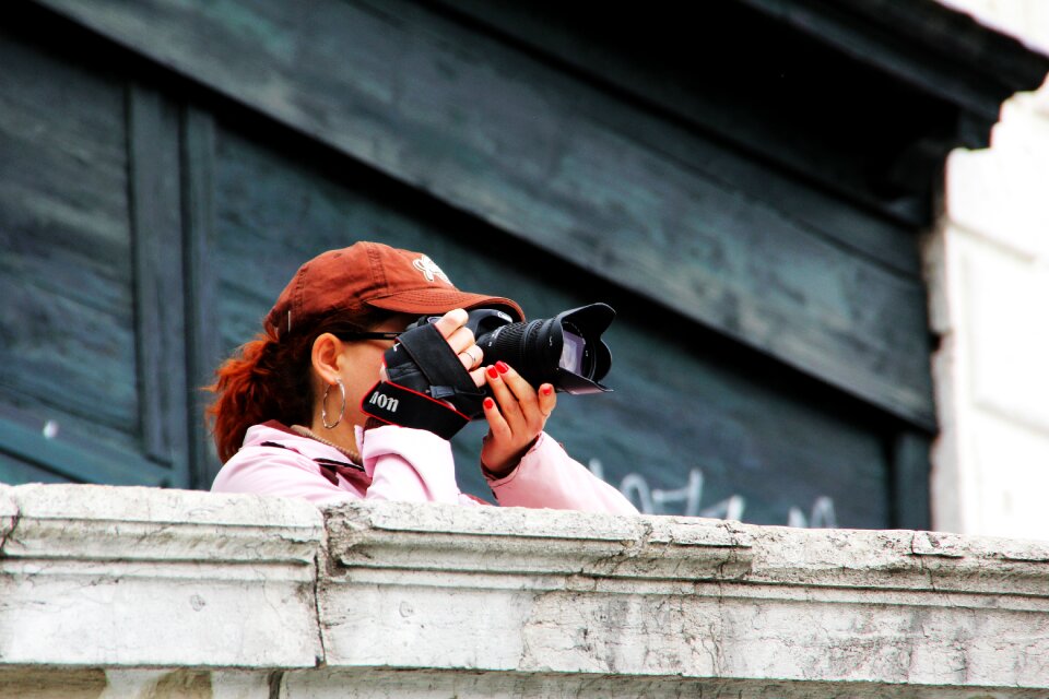 From the distant camera photography