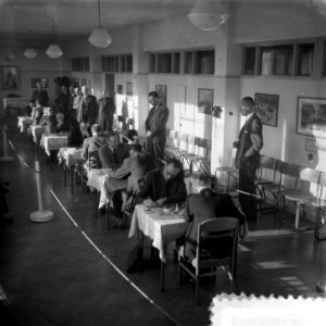 Opening schaakkampioenschappen kantine Hoofdbureau van Politie, Bestanddeelnr 906-3756