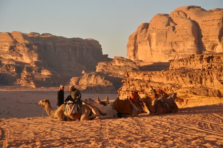 Bedouins wadi rum jordan photo