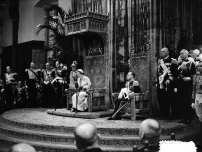 Opening Staten Generaal in Ridderzaal. Troonrede, Bestanddeelnr 904-7697