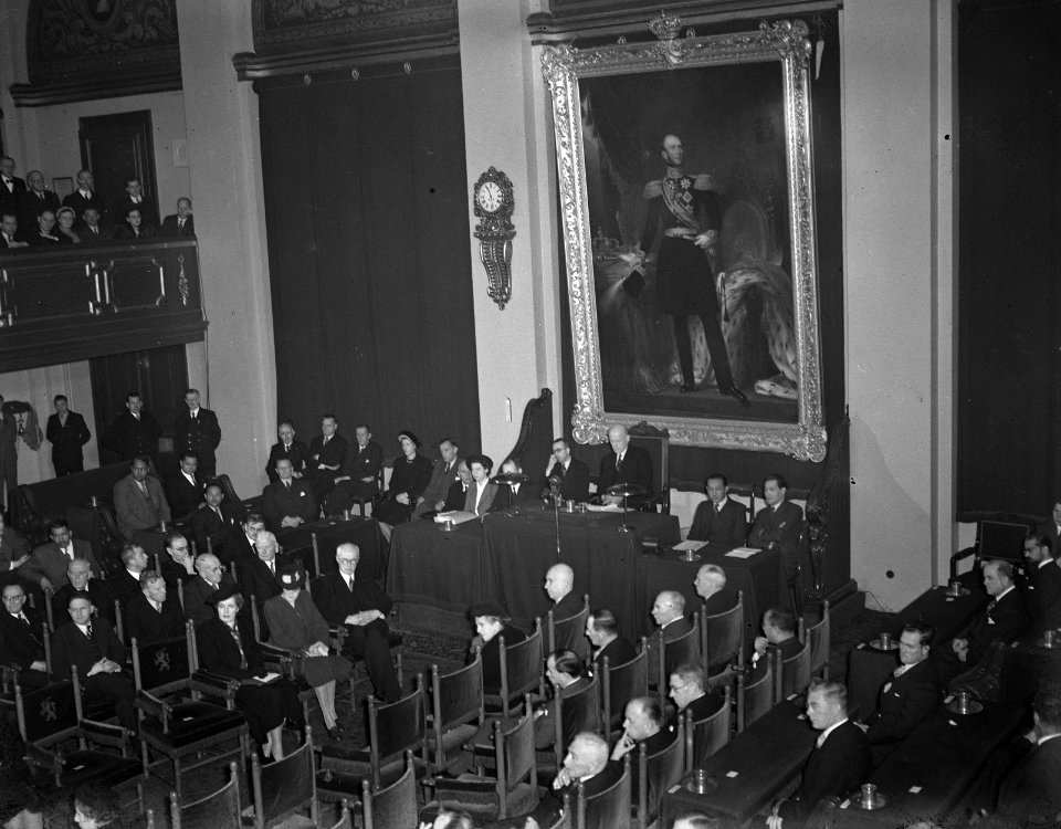 Opening Rijksconferentie door dr. H.J.M. Beel . Overzicht tijdens conferentie, Bestanddeelnr 934-5173