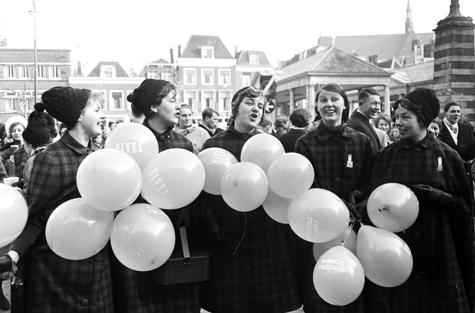 Opening studenten lustrum in Leiden, Erica Terpstra, Bestanddeelnr 917-3563