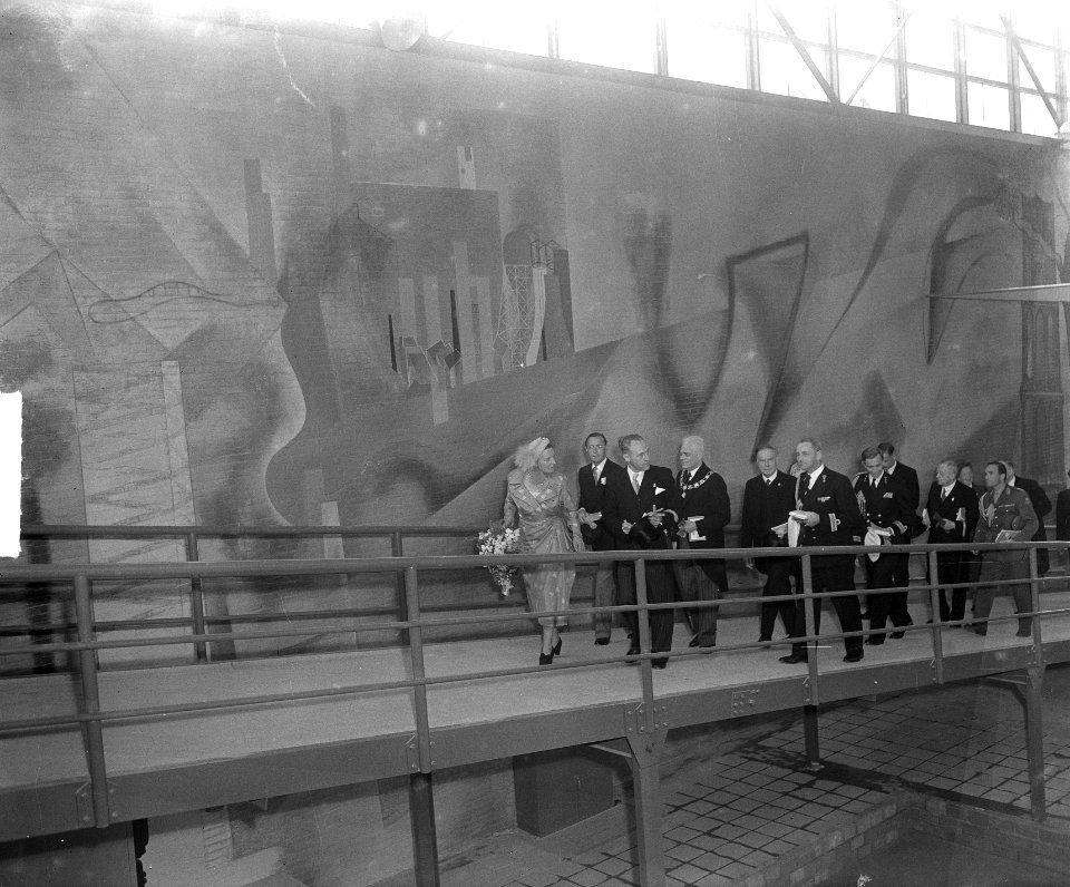 Opening tentoonstelling Ahoy te Rotterdam door koningin Juliana, Bestanddeelnr 904-0200