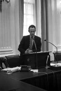 Openbare hearing over abortuswetgeving in gebouw Tweede Kamer , Den Haag , minis, Bestanddeelnr 924-9860