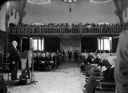 Opening Staten Generaal toespraak minister-president L.J.M. Beel in de Ridderza, Bestanddeelnr 902-3563 photo