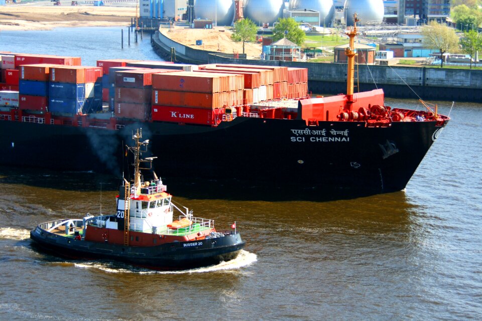 Container ship seafaring ship