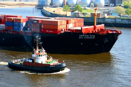 Container ship seafaring ship