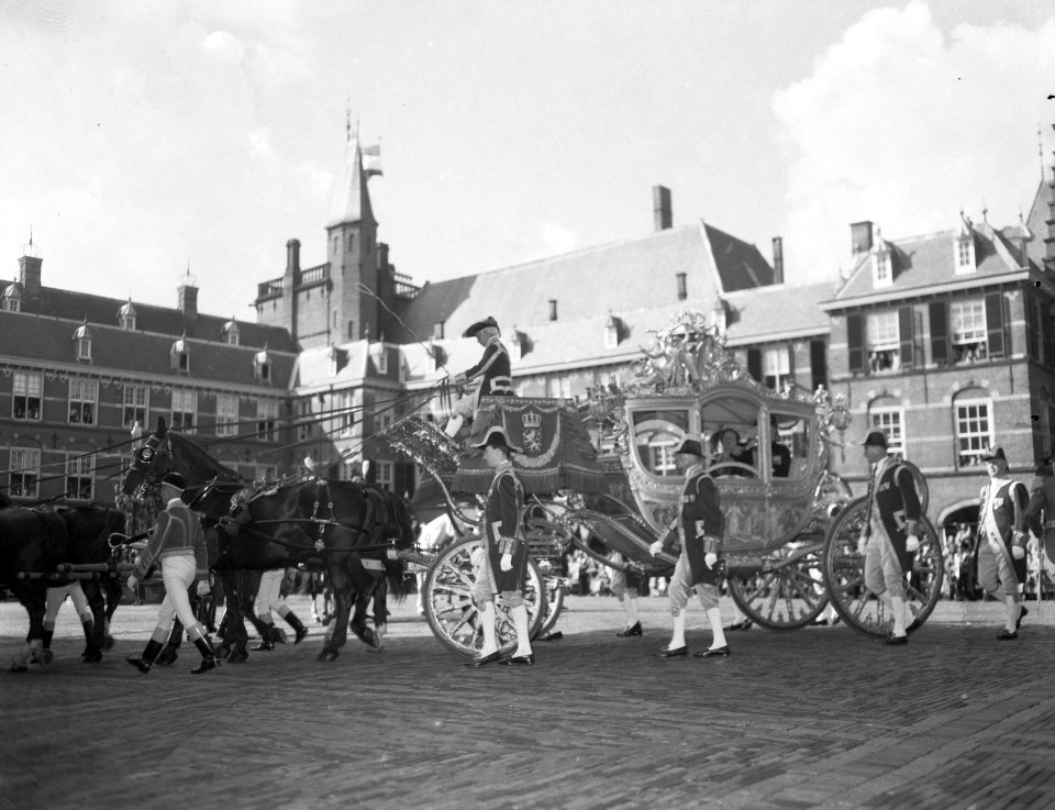 Opening Staten Generaal , vertrek Staten Generaal, Bestanddeelnr 906-7333
