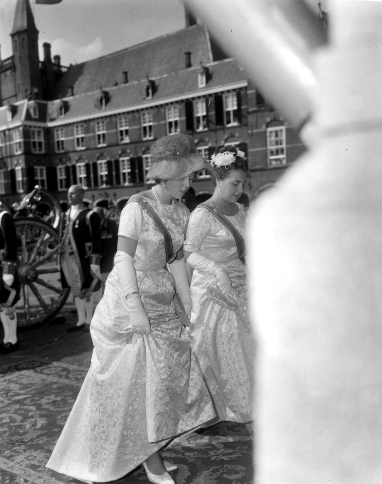 Opening Staten Generaal , de Prinsessen Beatrix en Margriet gaan de Ridderzaal b, Bestanddeelnr 916-8817