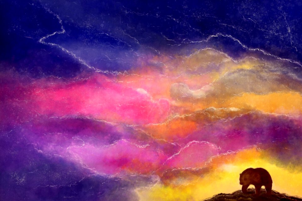Loneliness saturation silhouette