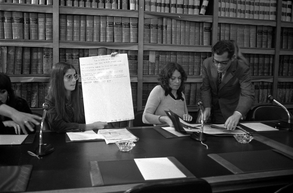 Openbare hearing over abortuswetgeving in gebouw Tweede Kamer , Den Haag, Bestanddeelnr 924-9851