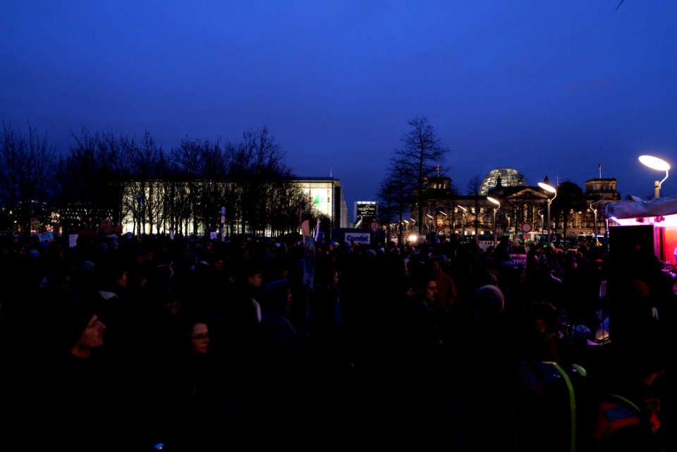 Open the borders demonstration Berlin 2020-03-03 09
