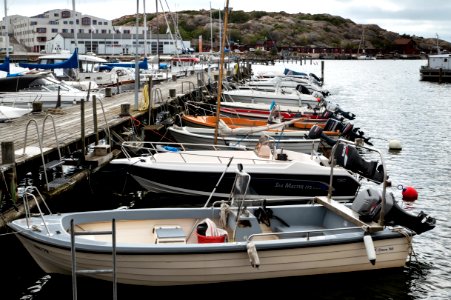 Open motorboats in Norra Hamnen, Lysekil