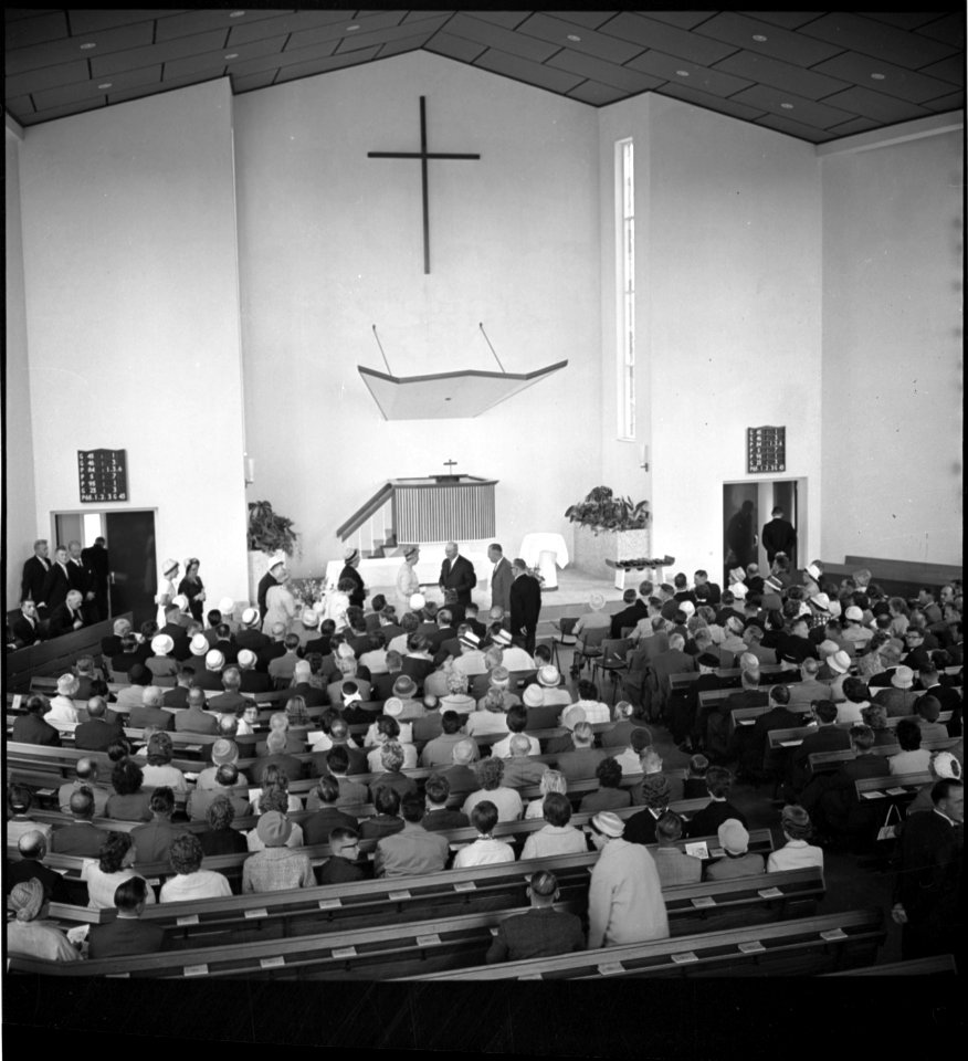 Opening Ontmoetingskerk Spijkenisse 1962