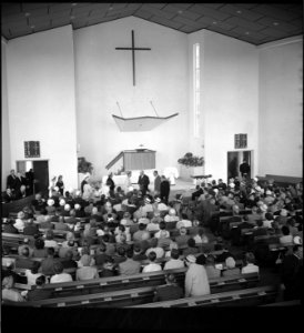 Opening Ontmoetingskerk Spijkenisse 1962 photo