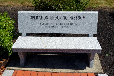 Operation Enduring Freedom bench - Middleboro Veterans' Memorial Park - Middleborough, Massachusetts - DSC04021