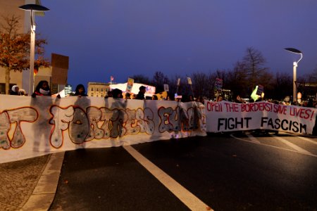 Open the borders demonstration Berlin 2020-03-03 17