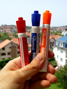 Pens markers colorful photo