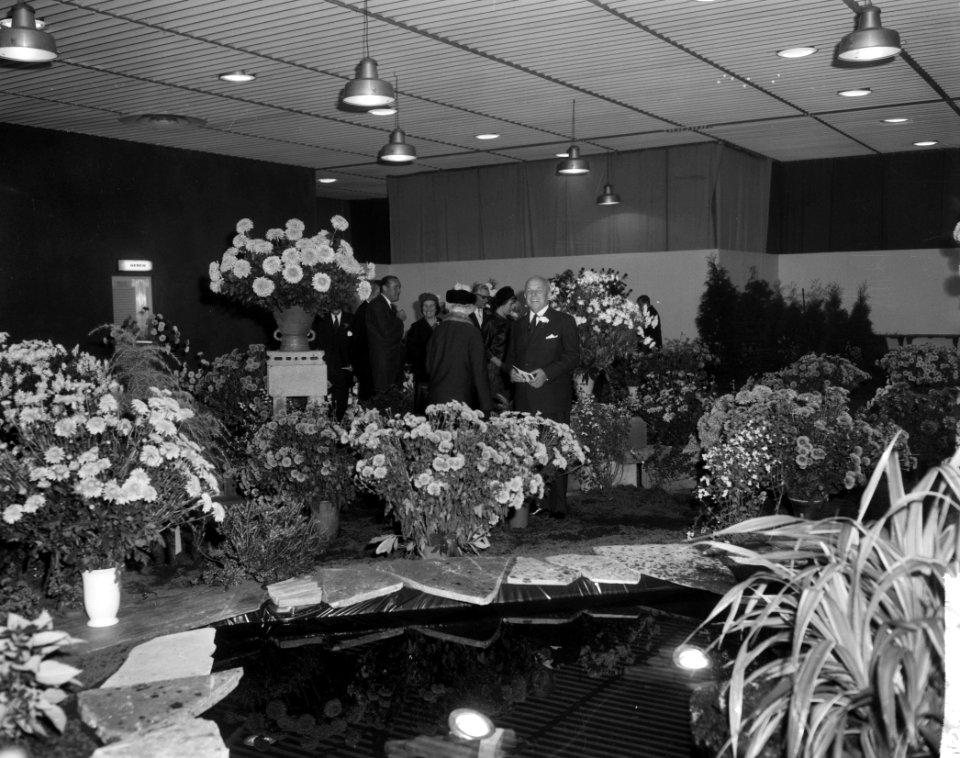 Opening vakbeurs tuin en park in Jaarbeurs te Utrecht door ir. Staf , tijdens , Bestanddeelnr 917-0648