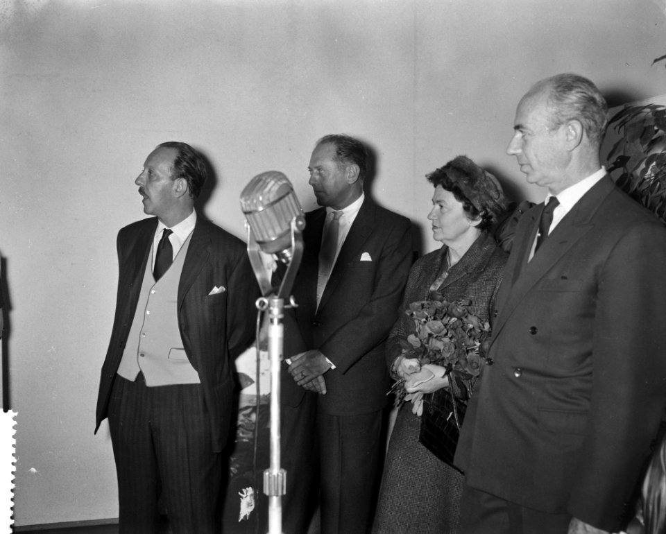 Opening tentoonstelling Vrouwen van Israel door ambassadeur Cidor, ambassadeur, Bestanddeelnr 911-7309
