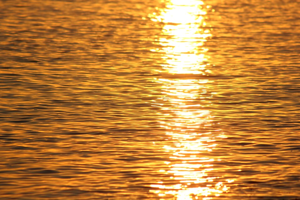 Sunset reflection sea