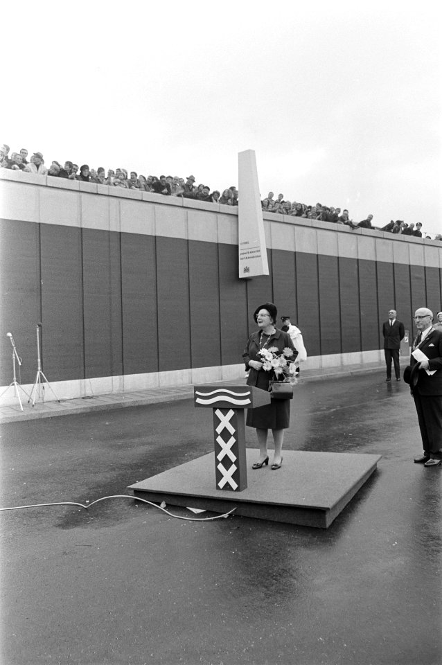 Opening IJ tunnel door koningin Juliana, Bestanddeelnr 921-8115