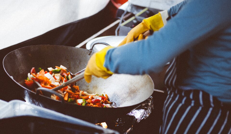 Cooking pan food meal