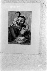 Opdracht Volkskrant schilderijen van Hollandse aquarellistenkring in Stedelijk , Bestanddeelnr 924-9928