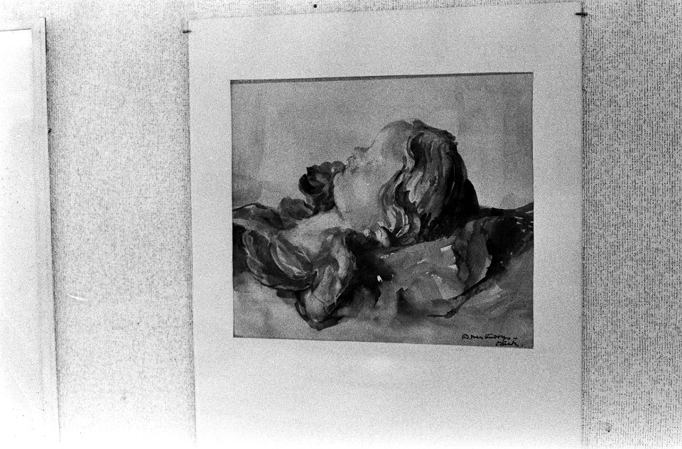 Opdracht Volkskrant schilderijen van Hollandse aquarellistenkring in Stedelijk , Bestanddeelnr 924-9929