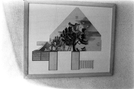 Opdracht Volkskrant schilderijen van Hollandse aquarellistenkring in Stedelijk , Bestanddeelnr 924-9930