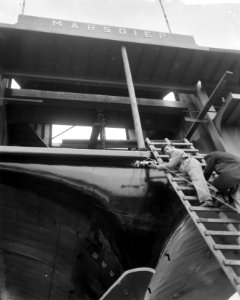 Opdracht Zaanlandse tewaterlating veerboot Marsdiep te Zaandam, Bestanddeelnr 915-1456 photo