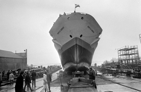 Opdracht Zaanlandse Scheepsbouw Mij tewaterlating Venti di Scirocco, Bestanddeelnr 924-2280