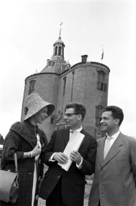 Opening Drommedaris als studententehuis A W Baerveldt , Rijfkogel, Grunwald, Bestanddeelnr 912-7498