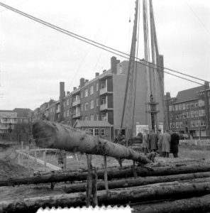 Opdrachten Heiwerk eerste paal Minervaplein, Bestanddeelnr 907-4854