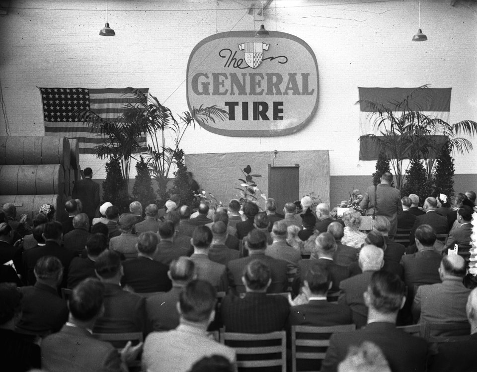 Opening General Tyre nieuwe bandenfabriek Amsterdam, Bestanddeelnr 906-7624