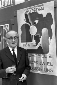 Opening decor en affiche-tentoonstelling van A. M. Cassandre in de Rijksacademi, Bestanddeelnr 920-3490