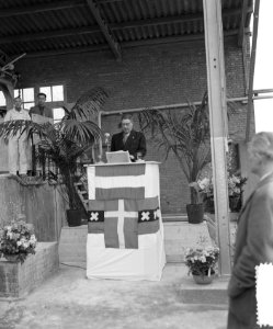 Opening door burgemeester dAilly Eerste Amsterdam Kalkmortelfabriek, Bestanddeelnr 906-3429