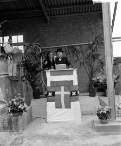 Opening door burgemeester dAilly Eerste Amsterdam Kalkmortelfabriek, Bestanddeelnr 906-3423