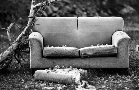 Black and white loneliness armchair