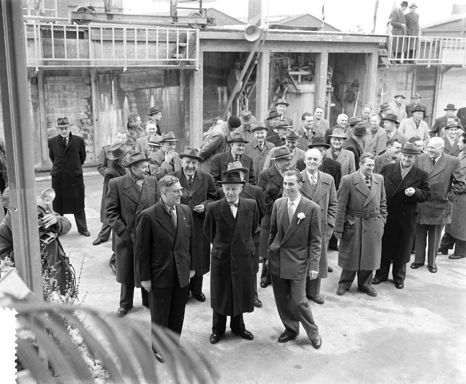 Opening door burgemeester dAilly Eerste Amsterdam Kalkmortelfabriek, Bestanddeelnr 906-3425