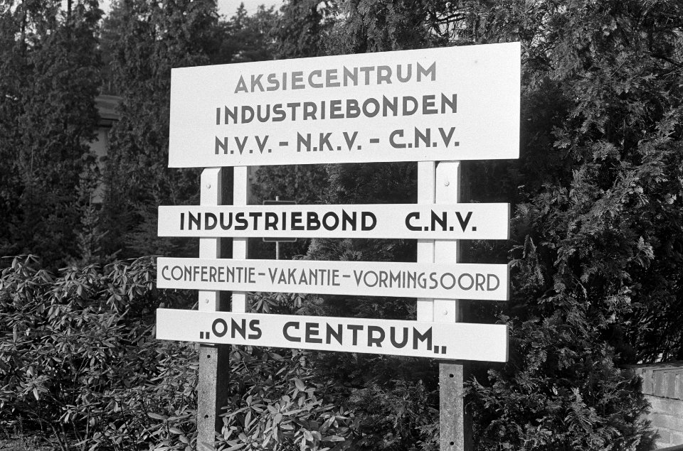 Opdracht Volkskrant, Driebergen, aktiecentrum Industriebonden, kop Herman Bode ,, Bestanddeelnr 926-2702