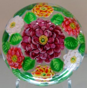Paperweight by Cristallerie de Clichy, France, c. 1850, glass - Currier Museum of Art - Manchester, NH - DSC07843