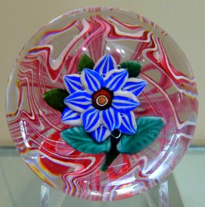 Paperweight by Boston and Sandwich Glass Company, Sandwich MA, c. 1850, glass - Currier Museum of Art - Manchester, NH - DSC08049
